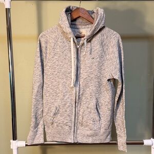 Y2K Hollister Light Gray Zip-Up Hoodie